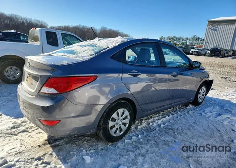 2016 Hyundai Accent Se z USA, uszkodzony, nr VIN KMHCT4AE5GU016523